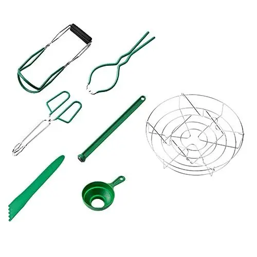 Produktbild: MAGICLULU 7stücke Einmachwerkzeug Teilen Für Küche Und Haushalt Inklusive Trichter Mit Breiter Öffnung Küchenzange Zange Für Marmeladendosen Und Einmachglasheber Für Einkochen Und Umfüllen