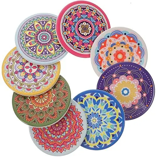 Produktbild: MAGICLULU Tasse Pad Untersetzer Set 8 Stücke Wärme Untersetzer Floral Decor Home Festival Ornament