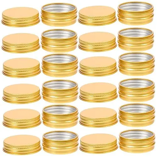 Produktbild: MAGICLULU 96 STK Kerzenglas Dose Aus Aluminiumblech Mini-Kerze Aluminiumdose Mit Schraubdeckel Kerzenbehälter Selber Machen Leer Kerzendose Aus Aluminium Zinn Teedosen Füllung Reisen Pomade