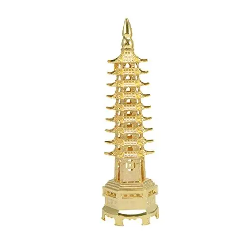 Produktbild: MAGICLULU Metallturm-bastelfigur – Heimdekoration 9-lagiger Wenchang-Turm Aus Metalllegierung Künstlerisches Metalldekorationshandwerk Ideales Für Alle Altersgruppen