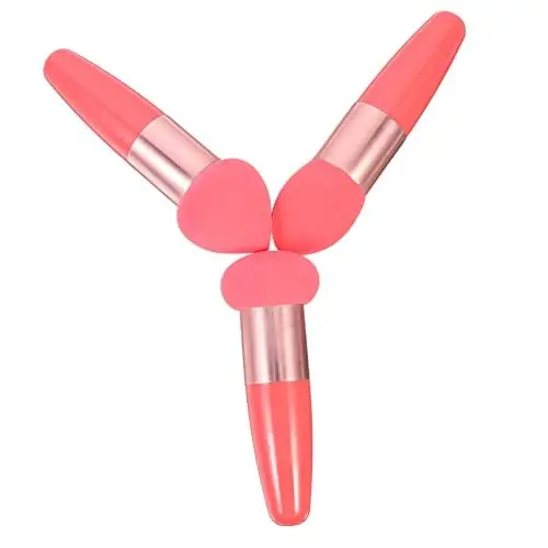 Produktbild: MAGICLULU 9 Stk Herzförmiges Gesichtswasser kosmetikpinsel makeup brushes Schminkschwämme mit Griff Make-up Keile Schwämme tragbarer Mixer Schönheitspinsel tragbarer Schönheitsstift flüssig