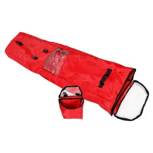 Produktbild: MAGICLULU Xmas Geschenkpapier Aufbewahrungstasche Faltbare Oxford Box Für Geschenkpapierrollen Mehrschichtiger Organizer Rot Für Weihnachten Und Feiertage