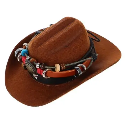 Produktbild: MAGICLULU Auto-innendekoration Cowboyhüte Süße Autozubehör Für Rückspiegel Western-Auto-Charme Mini-Hut-Ornament Kompatibel Mit Nio Nomi