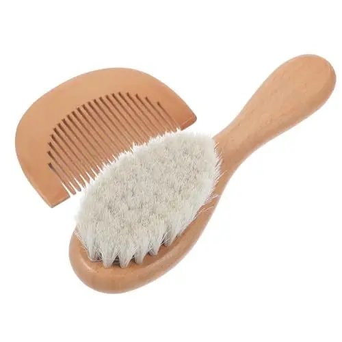 Produktbild: MAGICLULU 6-teiliges Baby-haarbürsten-kamm-set Aus Holz Baby-badebürste Zum Entwirren Der Haare Bequem Für Kleinkinder