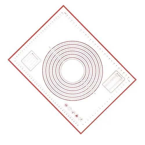 Produktbild: MAGICLULU Rote Gebäckmatte Mit Küchenbackmatte Nicht Aus Silikon Backblechunterlage Zum Ausrollen