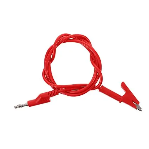 Produktbild: MAGICLULU Bananenstecker-messleitung Mit Krokodilklemmen Prüfkabel Zum Verbinden Von Komponenten Isoliertes Prüfkabel Für Elektronik-tests Prüfleitung Mit Roten Klemmen Für Multimeter
