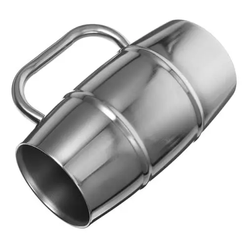 Produktbild: MAGICLULU Kaffeebecher Bierbecher Mit Henkeldesign Edelstahlbecher Exquisiter Bierbecher Tragbarer Kaffeebecher Kompakter Wasserbecher Bieraufbewahrungsbecher Vintage-design Bar-weinbecher