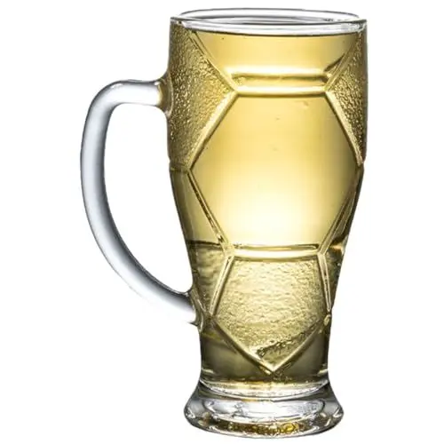 Produktbild: MAGICLULU Bierkrug in Fußballform Getränkebecher Pokal Für Fußball Bierkrüge Klassische Biergläser Klarer Bierkrug Party-bierkrug Bier Trinkbecher Geschenk Glas Aufbewahrungsbecher Handheld