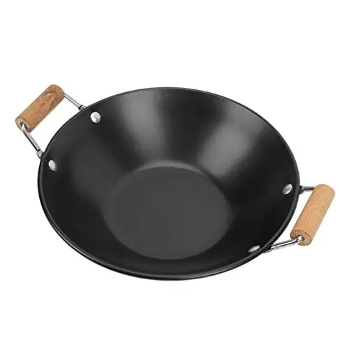 Produktbild: MAGICLULU Wokpfanne Aus Metall Für Den Täglichen Gebrauch Hitzebeständig Und Stabil Doppelgriffe Für Sicheres Kochen
