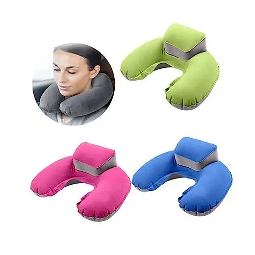 Produktbild: MAGICLULU Nackenkissen mit Luftpolster U-förmiges Kissen für Reisen Flugzeug Camping Outdoor Heimgebrauch