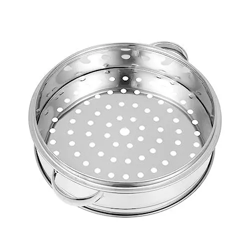 Produktbild: MAGICLULU Dampfgarer Aus Edelstahl Knödel Dampfkörbchen Dämpfeinsatz Lebensmitteld?mpfereinsatz Reiskocher- Dampfgarer Einsatz Dünsteinsatz Für Töpfe Wasserdampf Rostfreier Stahl Pfanne