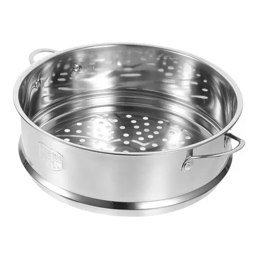 Produktbild: MAGICLULU Dampfkorb Edelstahl-Dampfgestell Für Gemüse Dampfgarer Korbeinsatz Für Reiskocher Wärmer Küchenherd Herd Kochtopf
