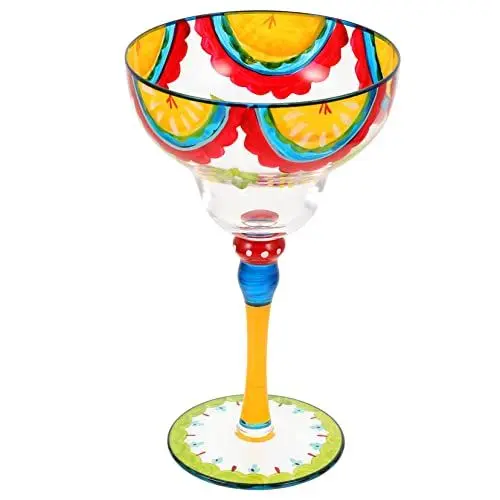 Produktbild: MAGICLULU Einzigartiges Dekoratives Weinglas Handbemaltes Glasgeschirr Für Margarita-cocktails 1 Stück Dekorationsartikel Für Zuhause