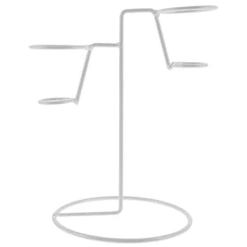 Produktbild: MAGICLULU Eisstand Pommes Frites Ständer Zuckerwatte-ständer Snack Ständer Sahnehörnchen Steht Party-eistüten-leckereihalter Pommestüten Halter Metall Eispickel Weiß Eisen