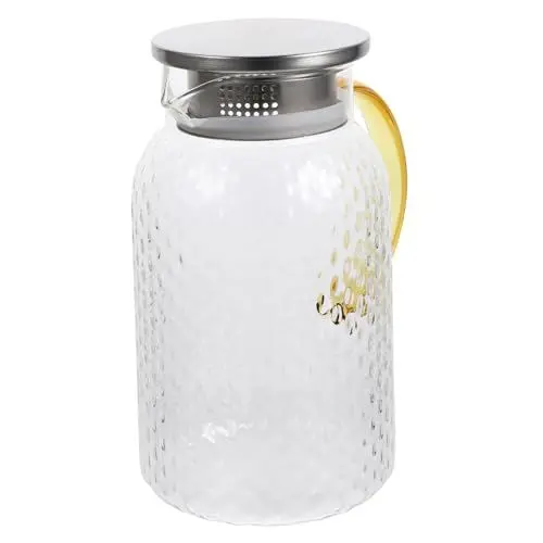 Produktbild: MAGICLULU 1500ml Glaskrug Krug Getränkehalter Hitze- Und Kältebeständigkeit Einfaches Design Ihre Heimdekoration