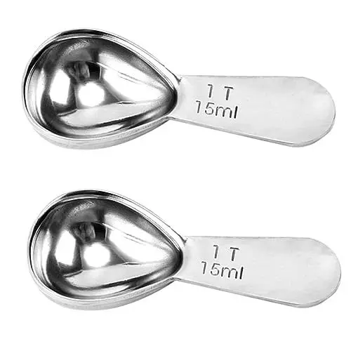 Produktbild: MAGICLULU Löffel 15 Ml Messlöffel Aus Edelstahl für Kaffee Tee Kakao Mehl Küche Büro