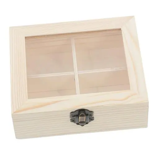 Produktbild: MAGICLULU Elegante Teebeutelbox Teebeutel-aufbewahrungs-Organizer Fenster-Organizer Stabile Holzkonstruktion