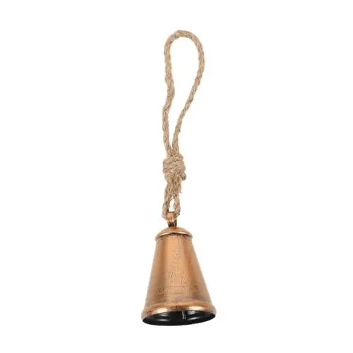 Produktbild: MAGICLULU Kuhglocke Ornament Vintage-Stil Metallglocken Für Weihnachtsdekoration Juteseil Zum Aufhängen