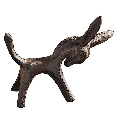Produktbild: MAGICLULU Gusseisen Esel Ornament Figur Tiere Dekoration Schreibtisch Wohnkultur Rustikales Finish Innen Außen