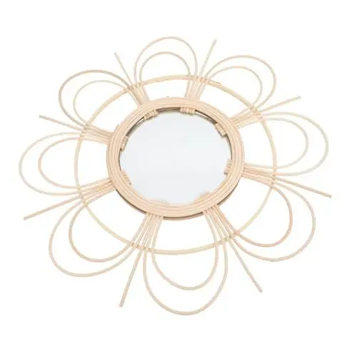 Produktbild: MAGICLULU Hängen Rattan Gewebt Spiegel Make-up Spiegel Für Home Dekorative Kunst Nordic