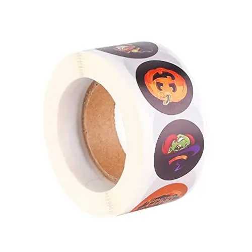 Produktbild: MAGICLULU 500 Stück Halloween-dekorationsaufkleber Geist Für Heimdekorationen Wandtisch Bodendichtung Süßigkeitentüten Für Partytüten-