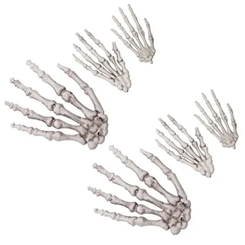 Produktbild: MAGICLULU Halloween-Skeletthände: Kunststoff-Skeletthände Gefälschte Menschliche Hände Künstliche Skeletthände Realistische Gruselige Skeletthände Aus Kunststoff Für Halloween-Dekoration 3