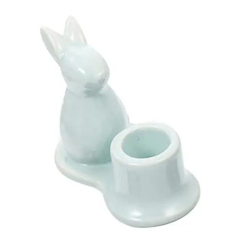Produktbild: MAGICLULU Kaninchen Kerzenhalter Wohnakzente Dekor Tischdekoration Desktop-kerzenständer Dekoration Teelichthalter Zu Ostern Kerzenhalter Tischdeko Karikatur Keramik Kandelaber Bankett