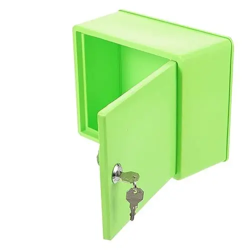 Produktbild: MAGICLULU Kasten Spendenbox Aus Metall Schlüsselschrank Sicherheits-aufbewahrungsbox Rustikaler Kunststoffbox Mit Gartenbox Aufbewahrungsbox Für Kleinigkeiten Lagerregal Milch Plastik
