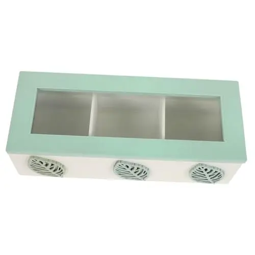 Produktbild: MAGICLULU Teebeutelhalter Tee-aufbewahrungs-organizer Aus Holz Teebehälter Mit Glasdeckel Tee-organizer Für Die Arbeitsplatte Tee-aufbewahrungsboxen Für Die Küche