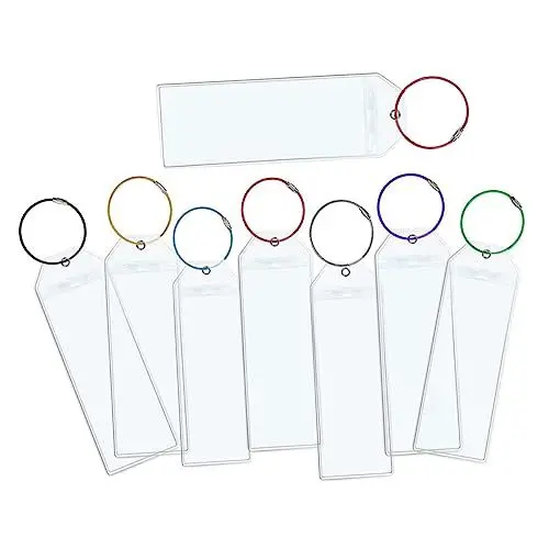 Produktbild: MAGICLULU Edelstahl Gepäck Vorhängeschlösser 8 Stücke Koffer Tags Set Pvc Etiketten