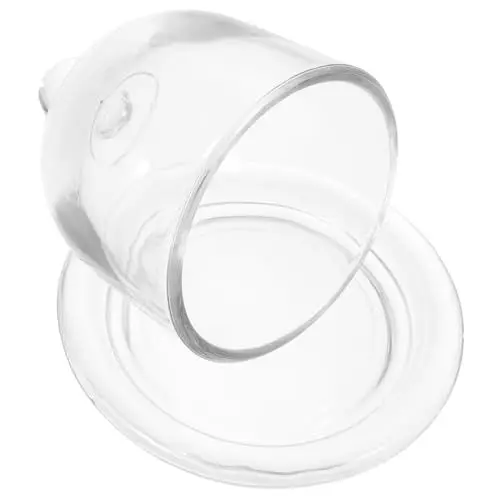 Produktbild: MAGICLULU Kuchenform Vorspeisenteller Kuchen Serviertablett Käseglocke Kuppel Lebensmittel-Ausstellungsstand Tortenplatte Kuchenkuppel mit Tablett Hochzeitstortentablett Kuchenhalter Glas