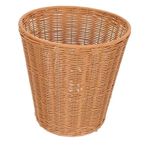 Produktbild: MAGICLULU Küchenkorb Müll Weidenkörbe Rechteckig Lebensmittelgeschäft Kleiner Korb Mit Deckel Rustikaler Abfallkorb Korb Aus Seegras Kompostbehälter Für Die Küche Rattan Light Brown Plastik