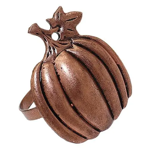 Produktbild: MAGICLULU Serviettenringe Aus Kürbislegierung Halloween-serviettenhalter Orange Farbe Für Festliches Abendessen Und Partydekorationen