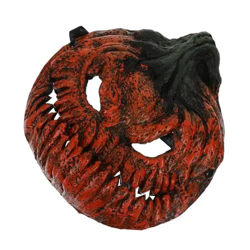 Produktbild: MAGICLULU Kürbismaske Realistische Menschliche Maske Cosplay-maske Cosplay-gesichtsmaske Halloween-maske Halloween-dekorationen Halloween-säuberung Diy-maske Halloweenkostüm Masken Pu Orange