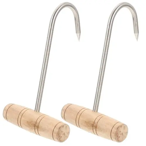 Produktbild: MAGICLULU Fleischhaken Mit T-griff Aus Edelstahl Robuste S-hakengriffe Für Räucherfleischläden