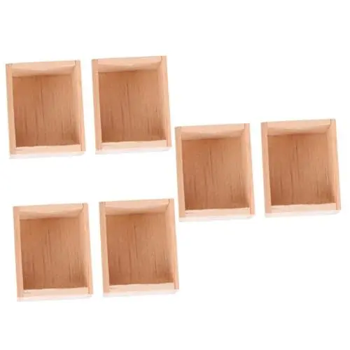 Produktbild: MAGICLULU Miniaturmöbel 6 Stk Mini-Möbel spielzeug für kinder kinderspielzeug Mini-Zubehör Einrichtungsgegenstände aus Holz Minihaus-Korb Mini-Hausmöbel hölzern Ornamente Mini-Korb Bambus
