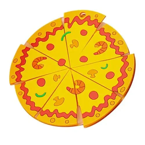 Produktbild: MAGICLULU Pizzaförmige Küchentheken-Topfhalter Pizza-Untersetzer Tischuntersetzer Silikon Couchtisch Teetassenunterlage Für Warme Gerichte Töpfe Pfannen Getränke