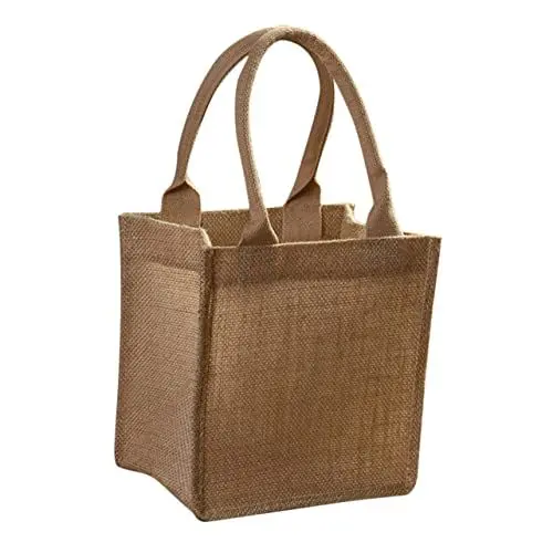 Produktbild: MAGICLULU Jute-einkaufstasche Sackleinen Geschenktüten Zum Einkaufen Hochzeit Wiederverwendbare Jute-einkaufstasche Mit Griffen