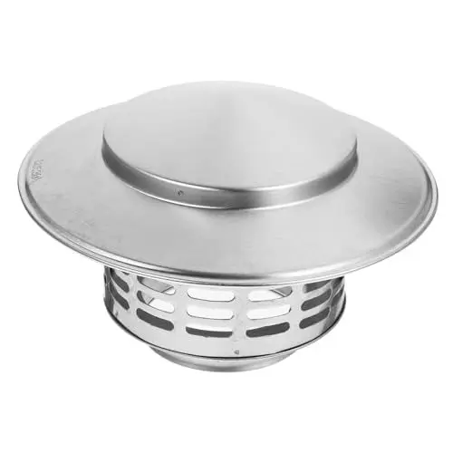 Produktbild: MAGICLULU Edelstahl-schornsteinkappe Dachhaube Kesselabzug Regenschutz Schornsteinhaube Regenschutz Winddichte Schutzkappe Für Die Rauchrohrabdeckung Im Freien