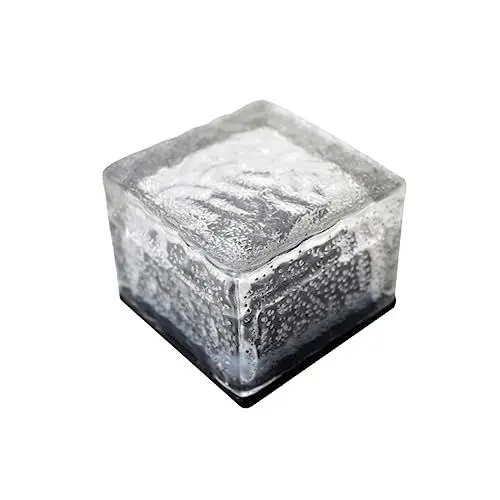 Produktbild: MAGICLULU Solarziegel Pflastersteine ​​für den Gartenweg Solar-Ziegellichter einbaustrahler led solare Eisfelsen Solar-LED-Stein draussen Rasen Lampe aus Eisziegeln Vergrabene Lichter