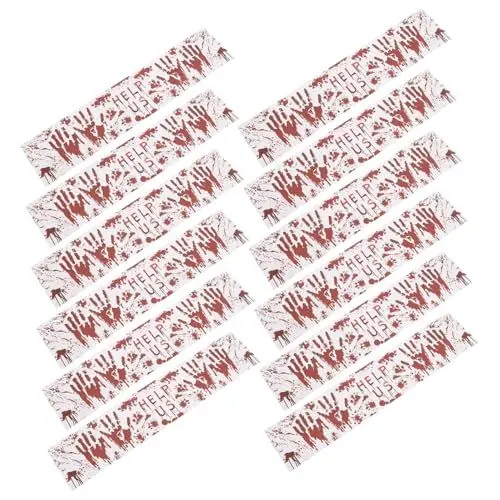 Produktbild: MAGICLULU Stück Halloween-flaschenetiketten Dekorationen Wasserflasche Aufkleber Halloween-Etiketten Für Flaschen Rot Selbstklebendes Papier
