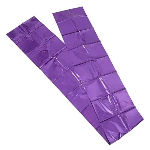 Produktbild: MAGICLULU Tischdecke Aus -aluminiumfolie Tischdecke Folie Schillernde Tischdecke Partyzubehör Tischdecke Lila Folie Schreibtischabdeckung Baby Dekorationen Violett Plastik Hochzeit