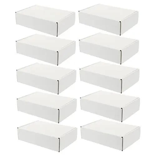 Produktbild: MAGICLULU Verpackungskartons 20er Boxen Flugzeugkarton Packen Literaturversand Geschäftsanzug Kleine Kiste Wellpappe Wellpapier Weiß Weißer Karton