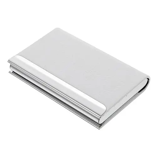 Produktbild: MAGICLULU Visitenkartenetui Kartenhalter kreditkarten hüllen Geschäftsinhaber Geldbörse aus Metall Metallmarken Mini- PU-Visitenkartentasche Kartenetuis minimalistisch