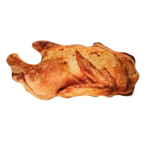 Produktbild: MAGICLULU Weiches Rückenkissen Pizzaförmiges Kissen Gebratenes Huhn, Stofftier Essenskissen Dekoratives Kissen Lustiges Kissen Plüschkissen Gebratenes Hühnerkissen Dekokissen Sanft Um