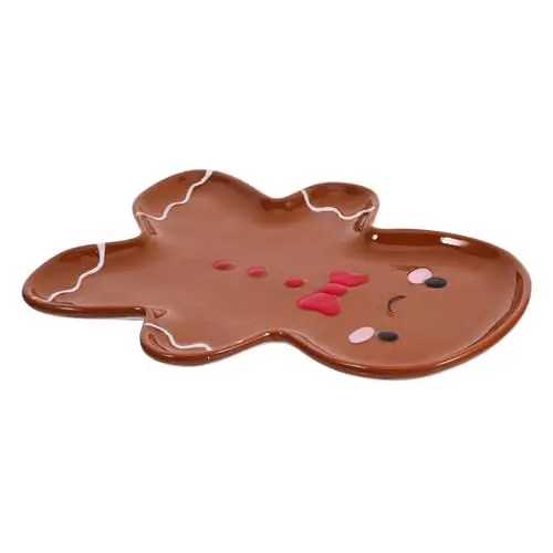 Produktbild: MAGICLULU Weihnachtsteller Aus Porzellan Dekoratives Lebkuchenmann-geschirr Für Die Weihnachtsdekoration