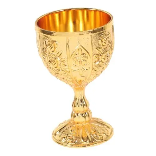 Produktbild: MAGICLULU Mittelalterliche Partydekorationen Vintage-goldkelch Bruchsicherer Becher Elegantes Kupferbecher-Set Für Hochzeiten Einzigartiger Kelch Für Weihnachtsdekoration