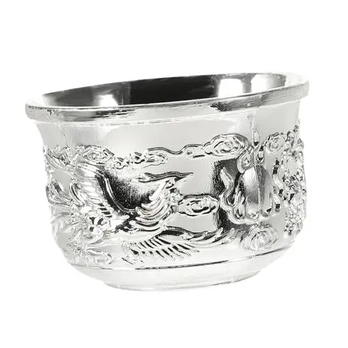Produktbild: MAGICLULU dekorativer Trinkbecher Flasche Weinregal Cocktailgläser Portweingläser Rotweingläser whiskey glasses cocktail rührglas kleiner Schnapsbecher kleine Teetassen Zinklegierung Silver