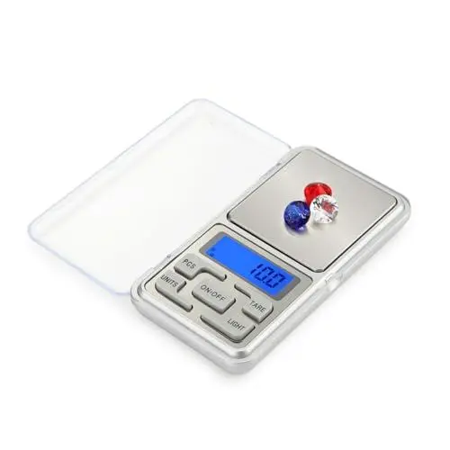 Produktbild: MAGICLULU digitale schmuckwaage gramm 0,1 Gramm Präzisionswaage digitale Schmuckwaage 0,1g digitale Paketwaage Tasche für Schmuckwaagen Tee Schmuck Waage Plattformwaage