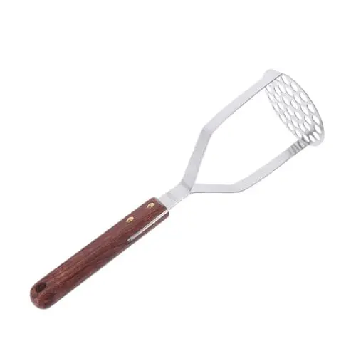 Produktbild: MAGICLULU kitchen tools küchenwerkzeug gemüse zerhacker gemüsehäcksler veggie chopper Knoblauchpresse Edelstahl Kartoffelstampfer Reisser Rostfreier Stahl Schlammpresse Holzgriff Hölzern